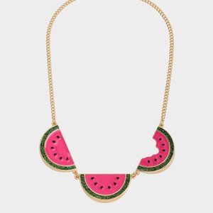 Betsey Johnson Forbidden Fruit Watermelon Necklace Pink NWT